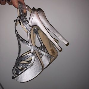 Silver High Heels